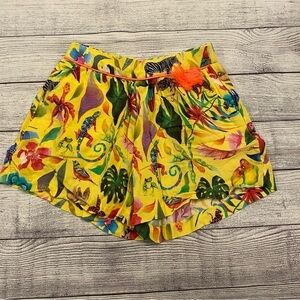 Kate Morgan Studio for H&M Yellow Jungle Animal Panda Tiger Shorts Size 7-8
